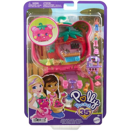 Polly Pocket - Клубничный мишка Компактный набор 2 куклы + аксессуары HRD35 / артикул   FRY35 HRD35  / GTIN 194735173761