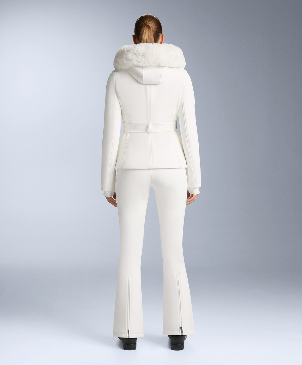 OYSHO Водонепроницаемые эластичные брюки-клеш SKI, белый