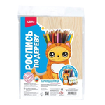 Роспись по дереву Карандашница "Рыжий пушистик" (Lori)