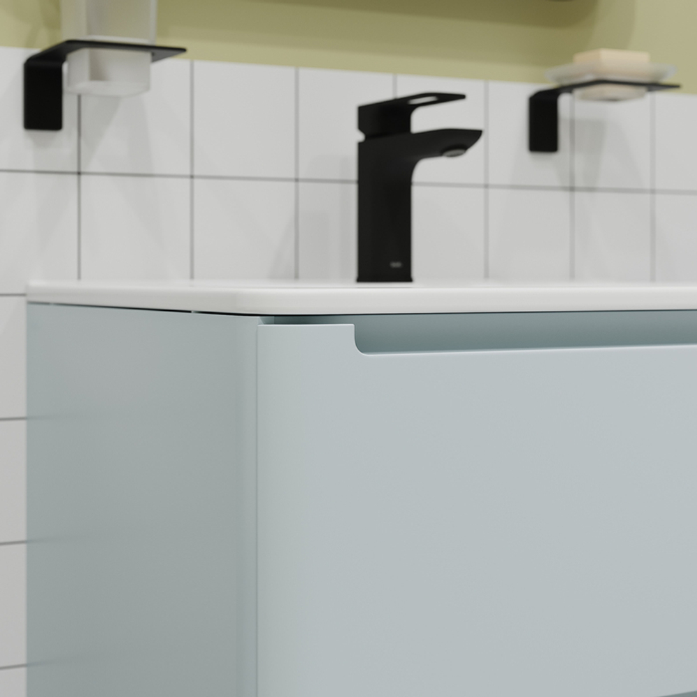 Тумба с умывальником IDDIS Edifice, подвесная, 60 см, голубой, EDI60B0i95K