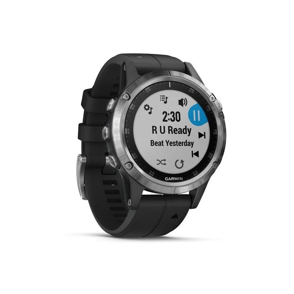 Смарт-часы Garmin Fenix 5 Plus, серебристый, 010-01988-17