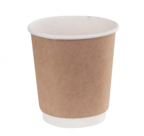 Бумажный стакан 2-хслойный 250мл. "КРАФТ " 500шт/кор. (Белгород)