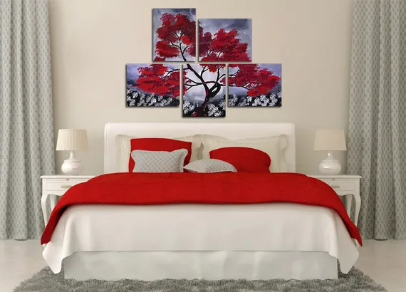 Модульная картина "Алое дерево"