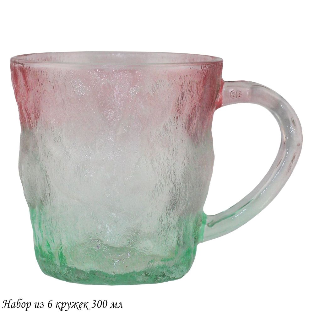 Lenardi 200-026 Набор из 6 кружек 300мл в под.уп.(х8)Стекло