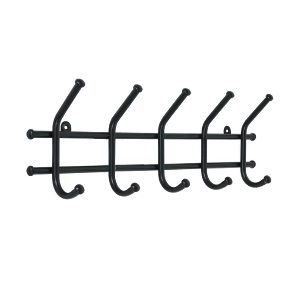 Вешалка настенная "Норма 5" 5 крючков черный