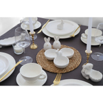 Менажница 3 ячейки Зайка в золотом, 16,5×9 см, цвет белый