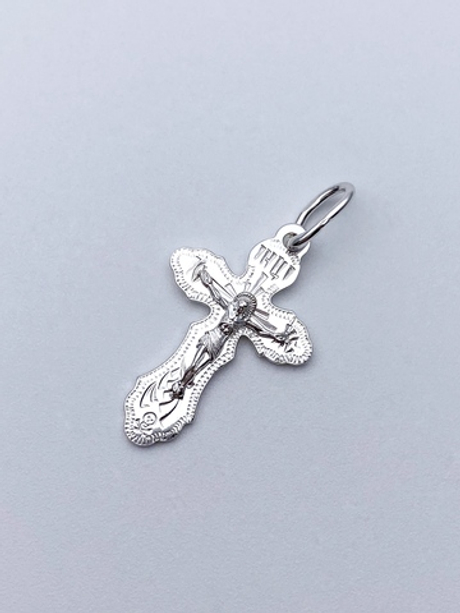 Крест из серебра/С алмазной огранкой