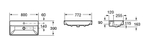 Раковина Roca Oleta накладная 1 отверстие, 800х390 3274C500Y