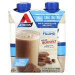 Atkins, Protein Rich Shake, молочный шоколад, 4 коктейля, 325 мл (11 жидк. унц.)