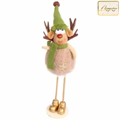 Фигурка «Олененок в шарфике» 21 см (в ассортименте), Зеленый