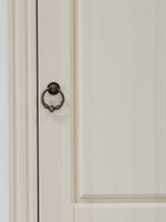 Шкаф 58х41х179, Неаполь, распашной для одежды, в прихожую, спальню, массив сосны, белый, Dipriz