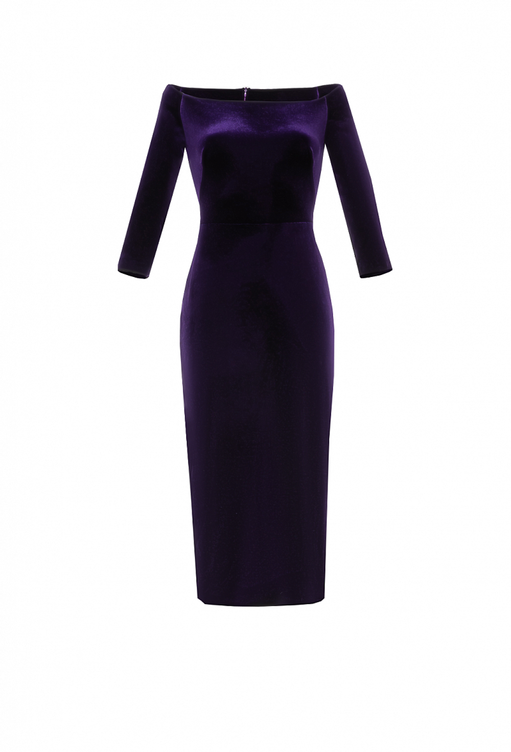 Бархатное платье-футляр с глубоким декольте 09-01-24 FW
