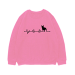 Свитшот "Французский бульдог - сердечный ритм"