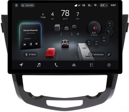 Магнитола для Nissan X-Trail T32, Qashqai J11 2014-2022 (климат, рамка большая) - Teyes CC4-PRO монитор 13" 2K QLED на Android 13, Snapdragon 778G, 8+128, AI, CarPlay, DSP, 4G SIM-слот