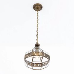 Citilux Гера-2 CL444210 Подвесной светильник витражный Бронза