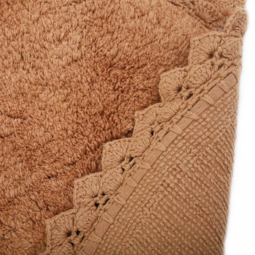 Стираемый коврик Nattiot Perla Toffee (Ø110 см), хлопок, коричневый