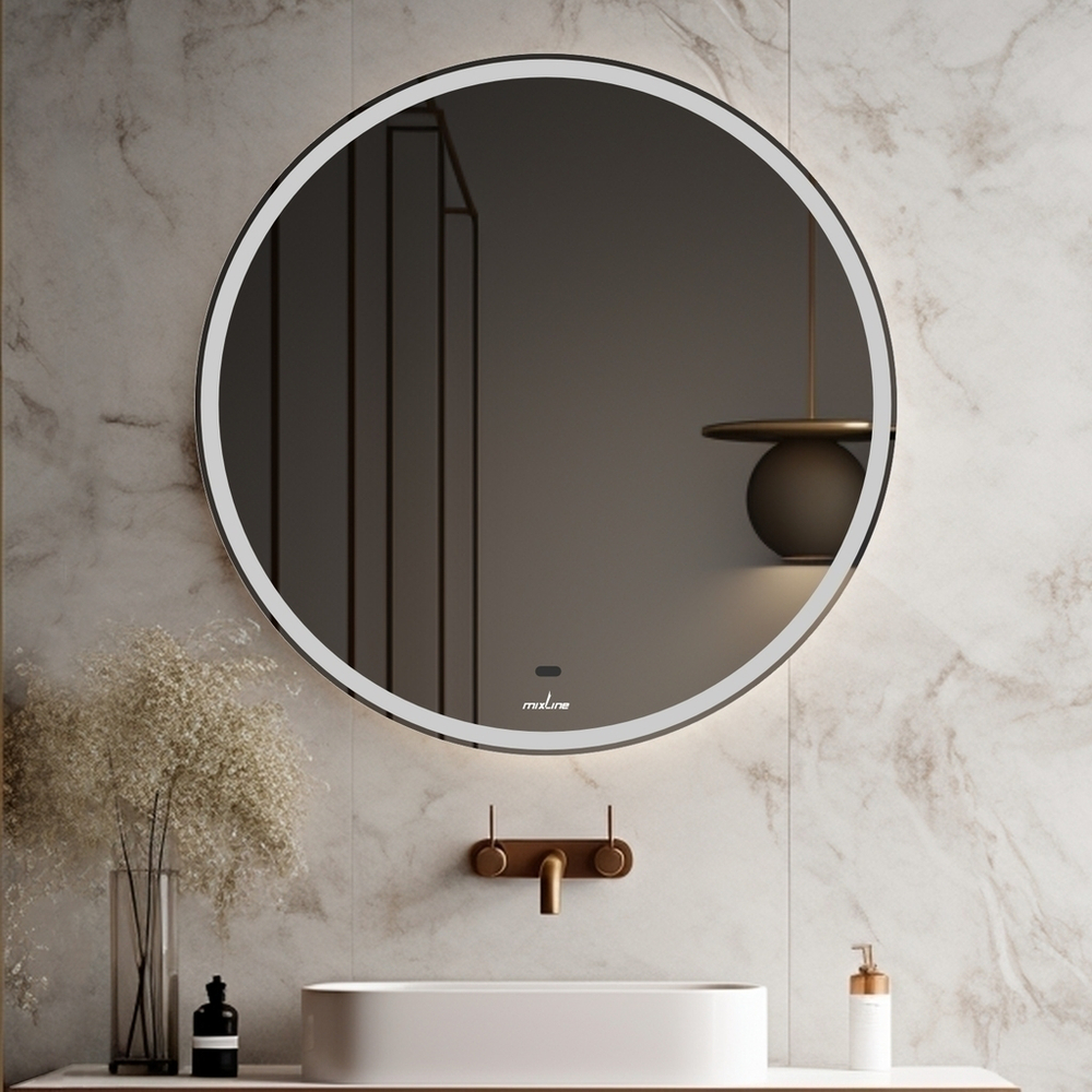 Зеркало MIXLINE "Анита-2" 600*600 (ШВ) бесконтактный сенсор, светодиодная подсветка+подогрев