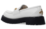 GUCCI Horsebit Leather Women"s Casual Shoes Women"s White