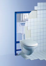 Комплект унитаза WeltWasser Merzbach 043 GL-WT 10000009939 с инсталляцией Grohe Rapid SL 38775001 с сиденьем Микролифт и клавишей смыва Хром