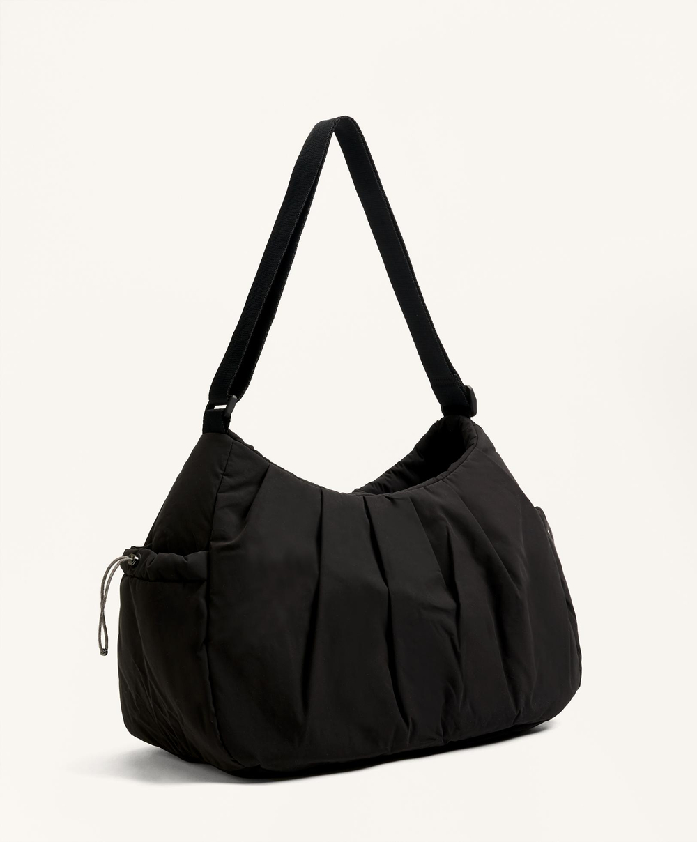 OYSHO Сумка-шоппер с боковыми карманами, черный