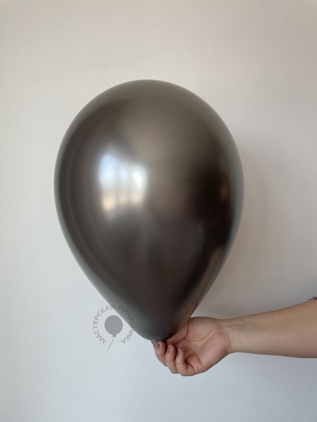 S Шар (12''/30 см), Полуночный Серый (880), шелк (БГ-17)