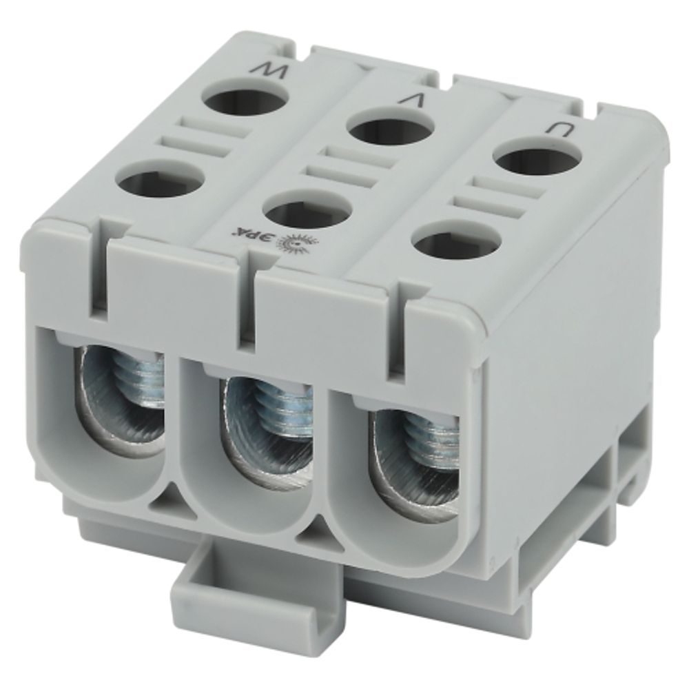 Клемма силовая вводная КСВ ЭРА NO-224-143 тройная (KE61.03) 6-50 мм2 серая L | Клеммы силовые вводные КСВ, КВМ