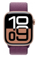 Apple Watch Series 10 46mm Rose Gold Aluminum Case with Plum Sport Loop (M/L)