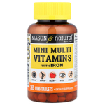 Mason Natural, Мультивитамины с железом, 365 мини-таблеток