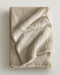 Zara Home плед из шерсти, синий, 140x190 см