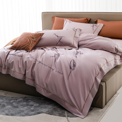 ZEPHYR HOME Постельное белье на двуспалку Египетский хлопок Балерины розовый