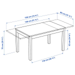 Раздвижной обеденный стол - IKEA LANEBERG, 190/130х80х75 см, ЛАНЕБЕРГ ИКЕА, белый