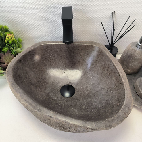 Раковина из речного камня RS-63591 (45*40*15) 0122