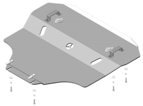 Защита Двигател. 5 мм, Алюминий. для Mercedes E-class 1985-1995 MOTODOR.31202