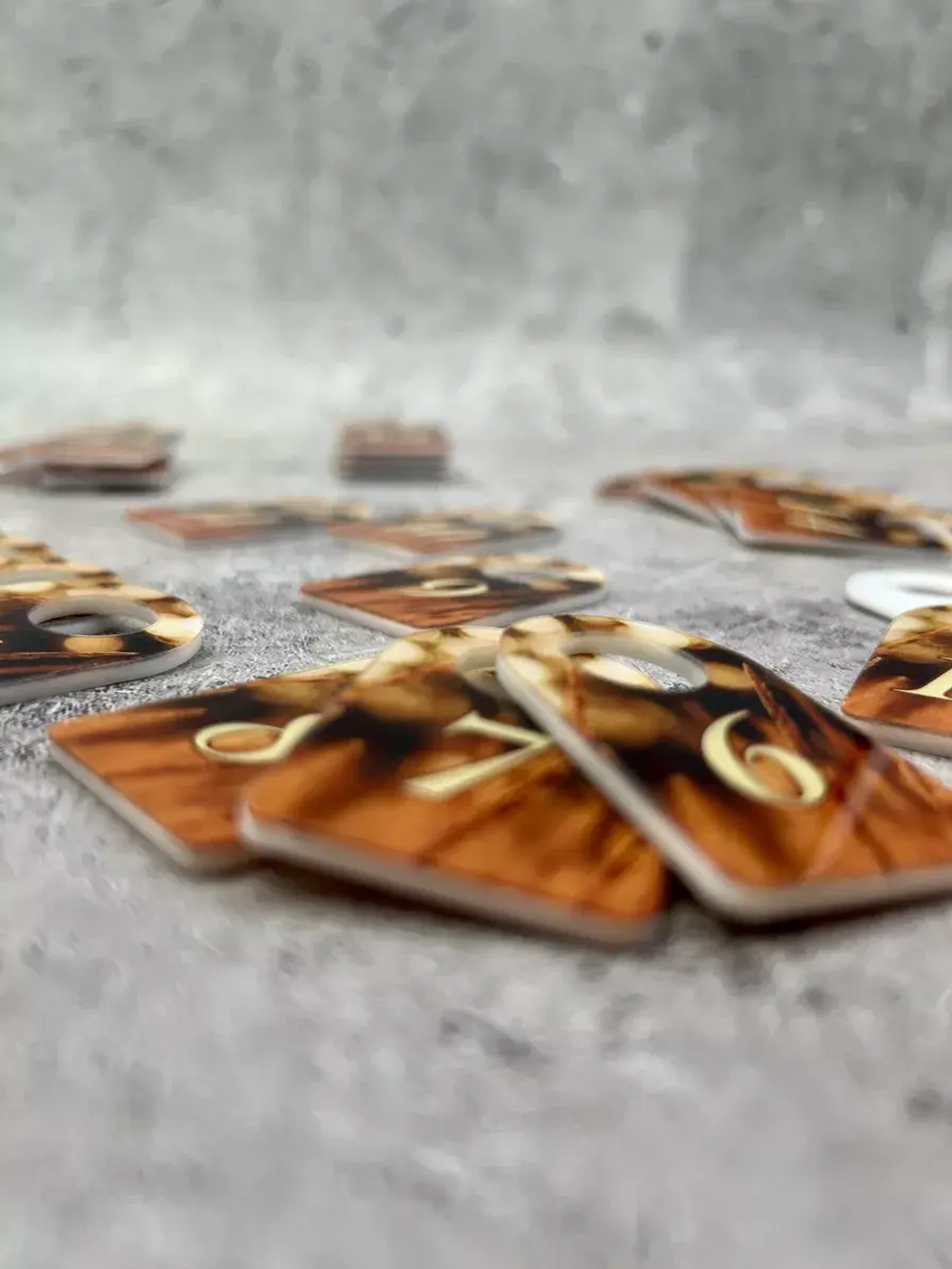 Номерки для ключей акрил 3х5 см