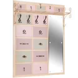 Вешалка настенная Пандора 4 Айвори Акварель