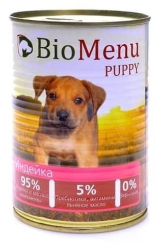 BioMenu консервы для щенков с индейкой