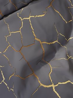 Простынь на резинке поплин Сказка "Кракле (серый)" 160x200 см