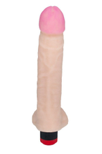 Реалистичный по форме и на ощупь вибратор - 27,2 см. (Цвет: телесный)