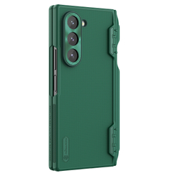 Усиленный чехол зеленого цвета (Dark Green) с держателем для S Pen от Nillkin для Samsung Galaxy Z Fold 6 5G, серия Super Frosted Shield Fold (With pen holder)