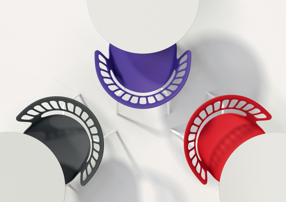 Кресло пластиковое Papatya Tiara, черный