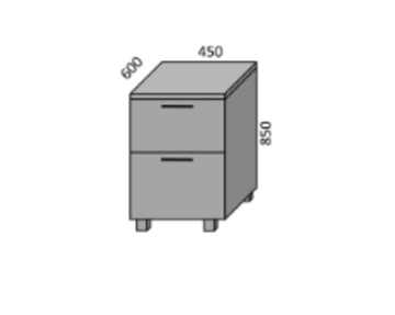 Стол МАРТА 450 с 2 ящ. НШ 45-2