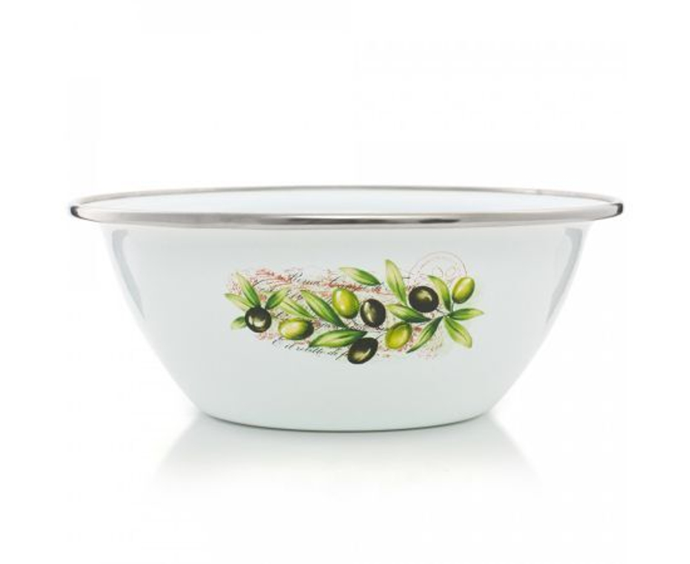 Миска эмаль Оливы Тосканы 0,6л ЭТ-72104 Эстет
