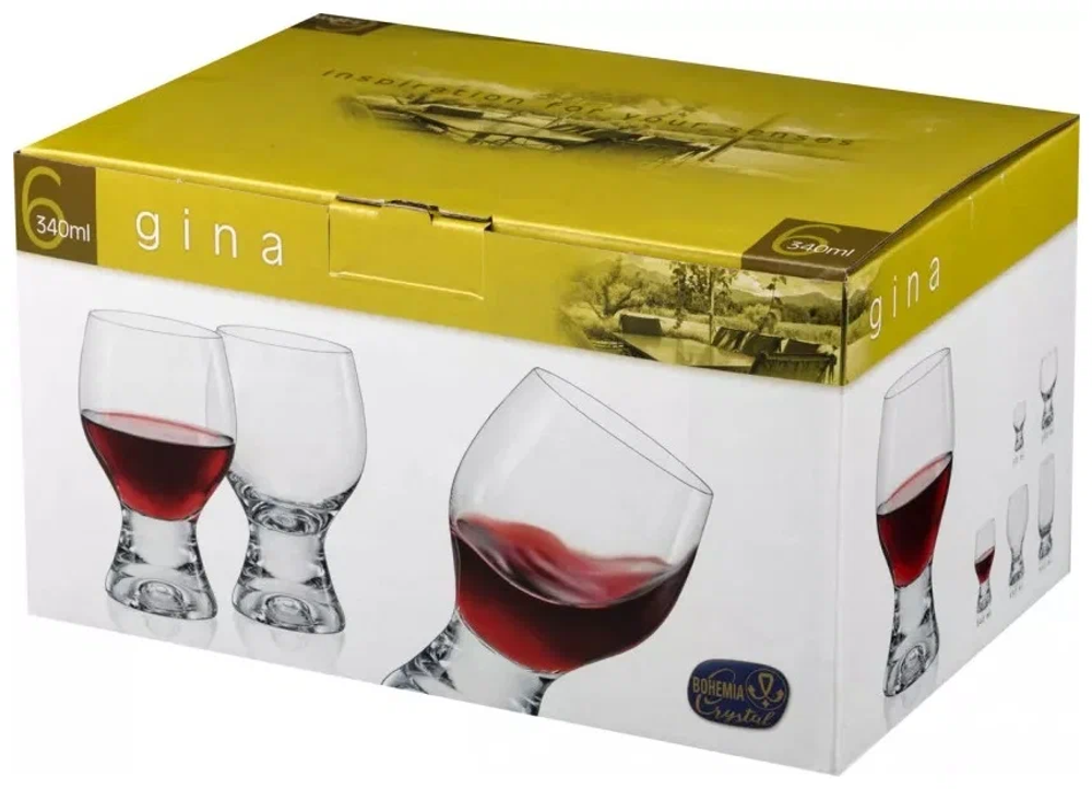 Набор бокалов ДЖИНА для вина 340 мл 6 шт.