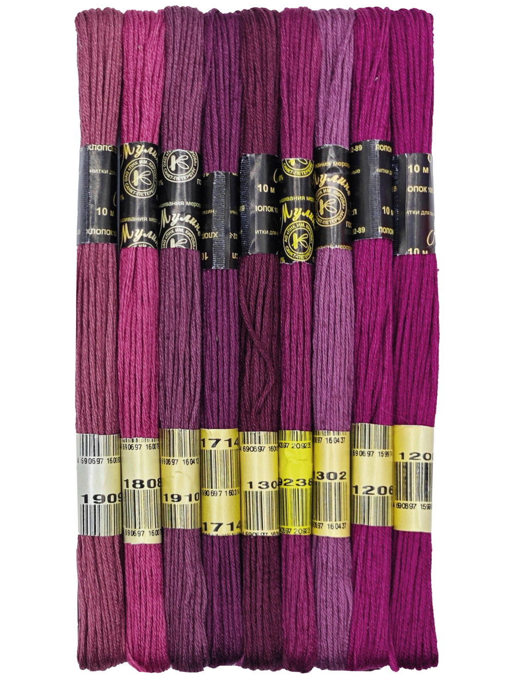 Наборы ниток мулине для вышивания ПНК Киров 9 шт.