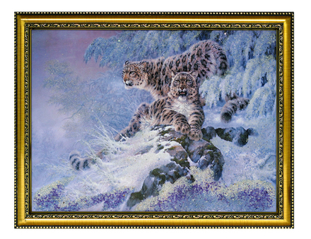 Картина " Cнежные барсы " 30-40 см артикул 10526