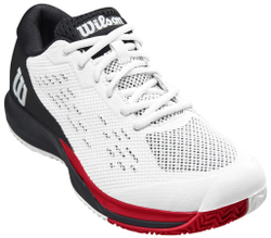 Мужские кроссовки теннисные Wilson Rush Pro Ace M - white/black/poppy red
