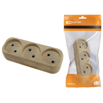 Корпус удлинителя 3 гн, 2пол, б/з, 10 А, 250 В, сосна, TDM, Эко, SQ1806-0047