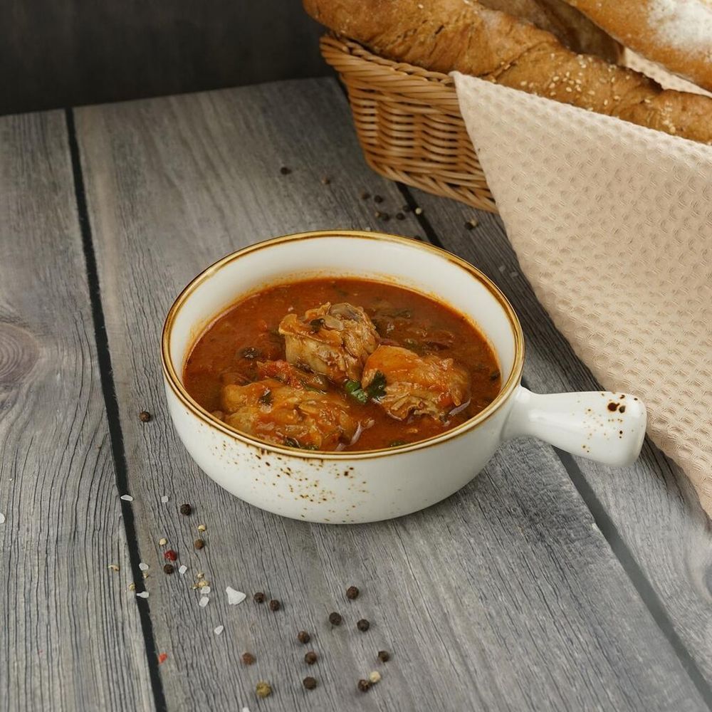 Блюдо круглое d 15 см h5 см 500 мл с ручкой   Proff Cuisine [4]