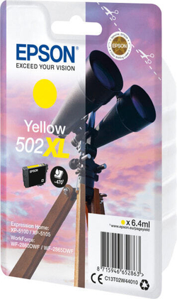 Epson 502XL Подлинный Желтый 1 шт C13T02W44020