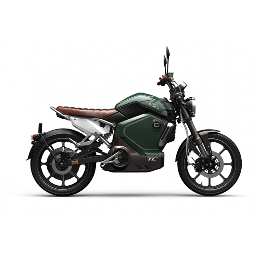 Электромотоцикл WHITE SIBERIA SUPER SOCO TC Зеленый
